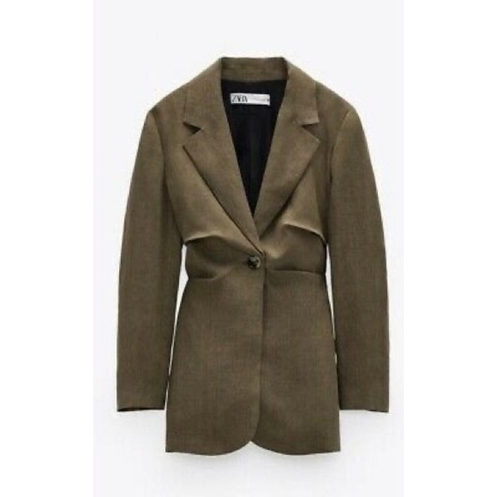 Zara tailored linen blazer